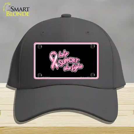 Help Support The Fight Novelty License Plate Hat Cotton / Charcoal