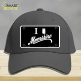 I Love Moonshine Novelty License Plate Hat Cotton / Charcoal