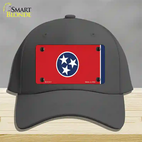 Tennessee State Flag Novelty License Plate Hat Cotton / Charcoal