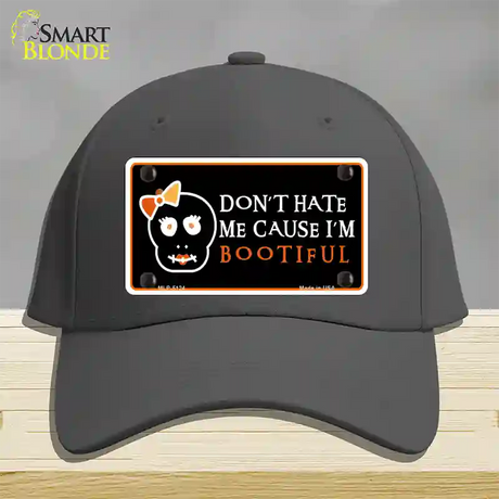 Cause Im Bootiful Novelty License Plate Hat Cotton / Charcoal