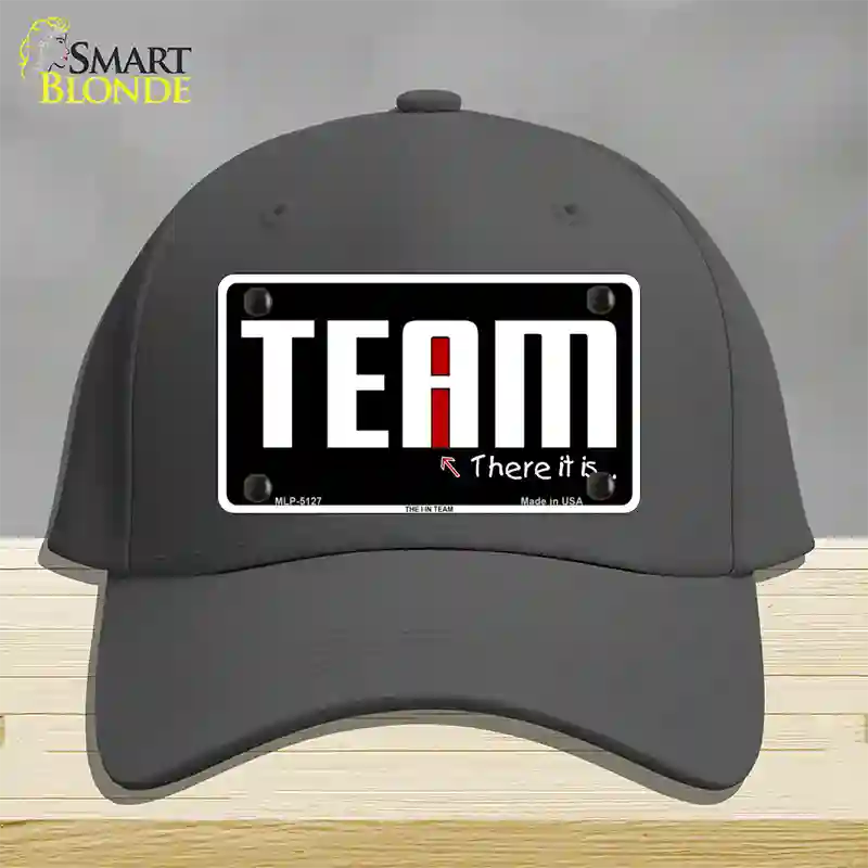 I In Team Novelty License Plate Hat Cotton / Charcoal