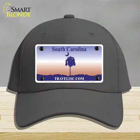 South Carolina Blank Novelty License Plate Hat Cotton / Charcoal