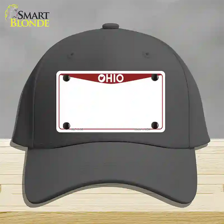 Ohio Maroon Blank Novelty License Plate Hat Cotton / Charcoal