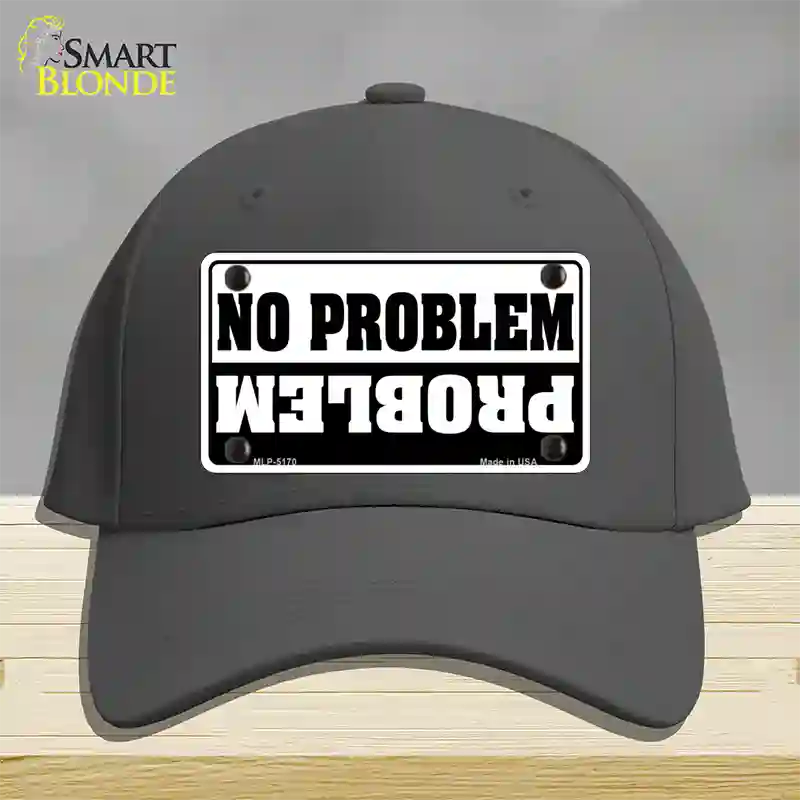 No Problem Novelty License Plate Hat Cotton / Charcoal