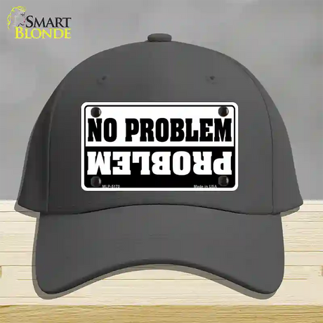 No Problem Novelty License Plate Hat Cotton / Charcoal