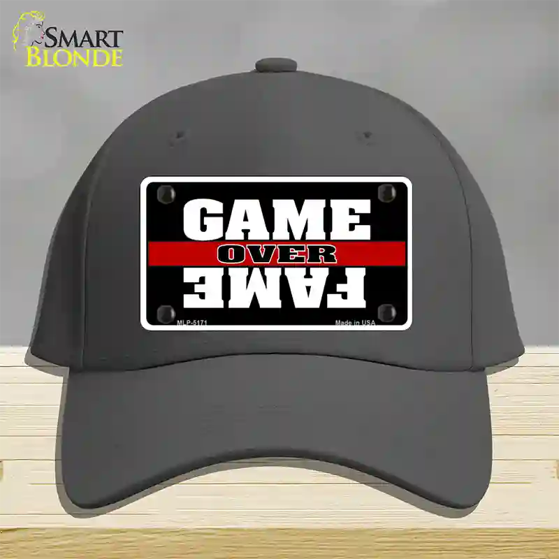 Game Over Fame Novelty License Plate Hat Cotton / Charcoal