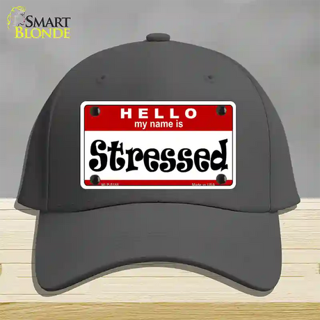 Stressed Novelty License Plate Hat Cotton / Charcoal