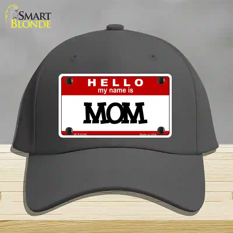 Mom Novelty License Plate Hat Cotton / Charcoal