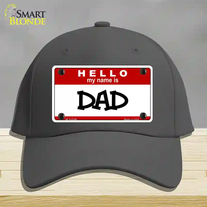 Dad Novelty License Plate Hat Cotton / Charcoal