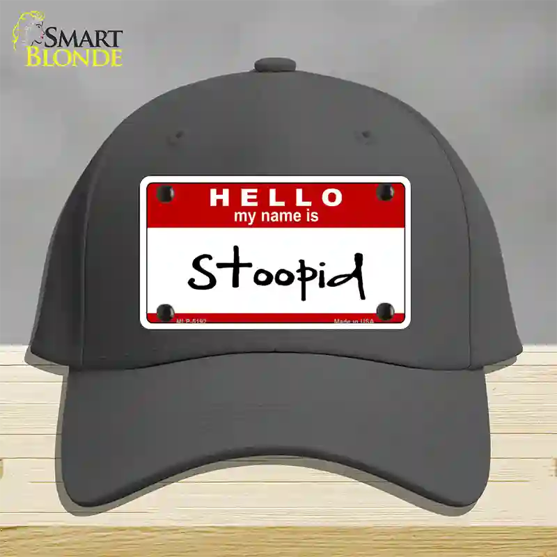 Stoopid Novelty License Plate Hat Cotton / Charcoal