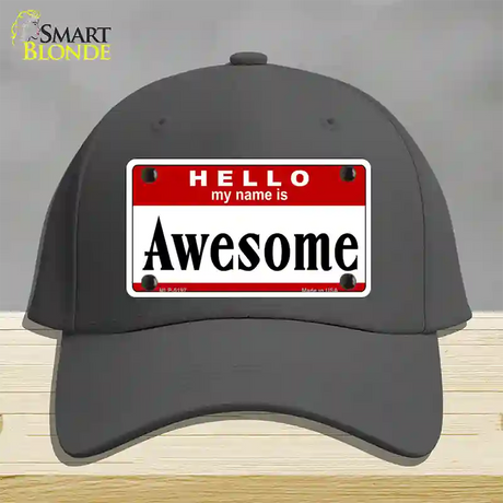 Awesome Novelty License Plate Hat Cotton / Charcoal