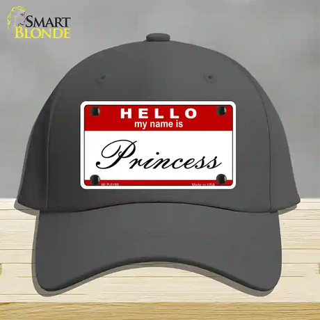 My Name Is Princess Novelty License Plate Hat Cotton / Charcoal