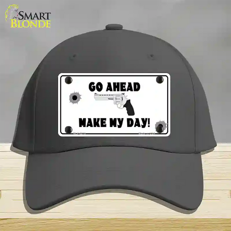 Go Ahead Make My Day Novelty License Plate Hat Cotton / Charcoal