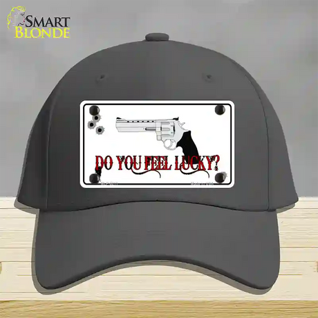 Do You Feel Lucky Novelty License Plate Hat Cotton / Charcoal