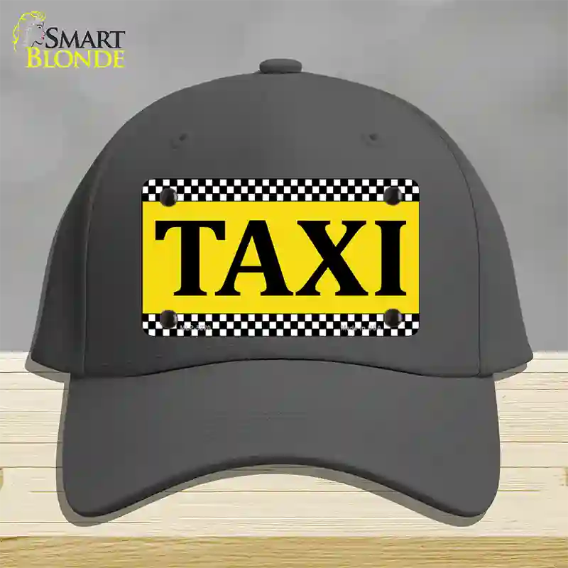 Taxi Novelty License Plate Hat Cotton / Charcoal