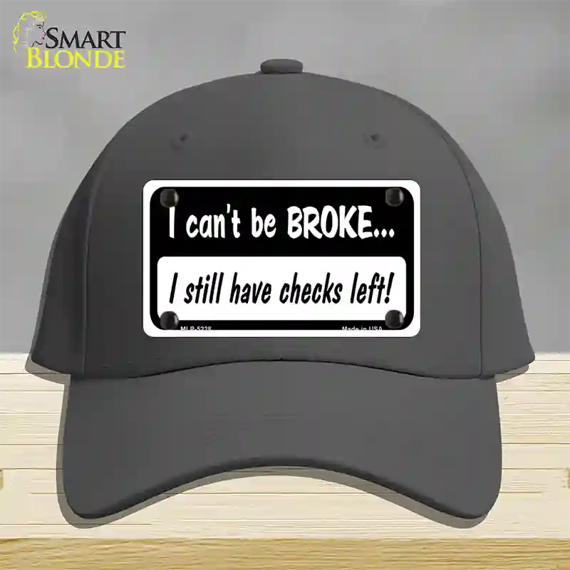 I Still Have Checks Left Novelty License Plate Hat Cotton / Charcoal