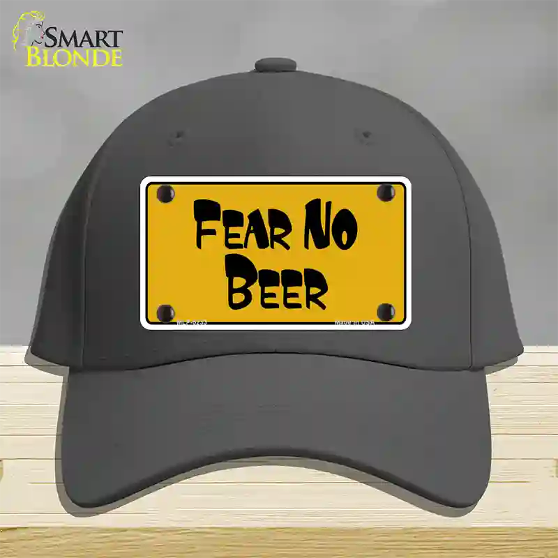 Fear No Beer Novelty License Plate Hat Cotton / Charcoal