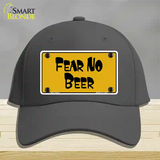 Fear No Beer Novelty License Plate Hat Cotton / Charcoal