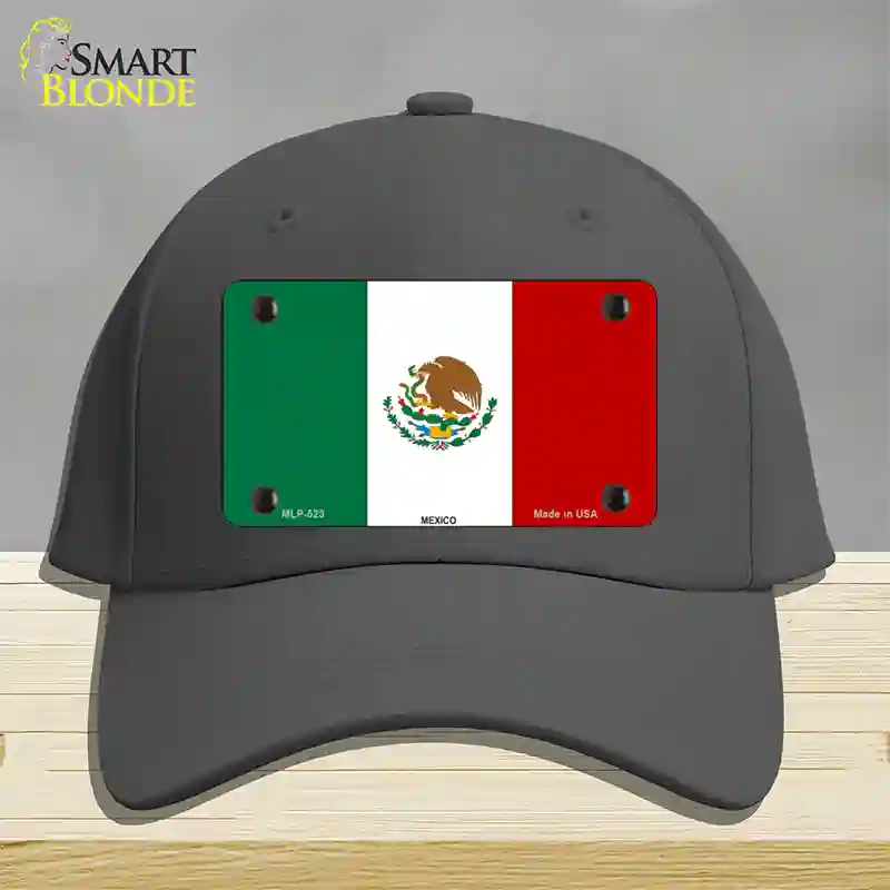 Mexico Country Flag Novelty License Plate Hat Cotton / Charcoal