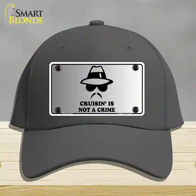 Cruisin Is Not A Crime Novelty License Plate Hat Cotton / Charcoal