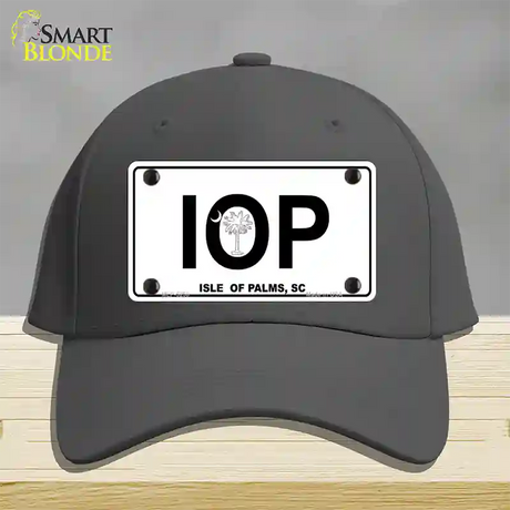 IOP Isle of Palms Novelty License Plate Hat Cotton / Charcoal