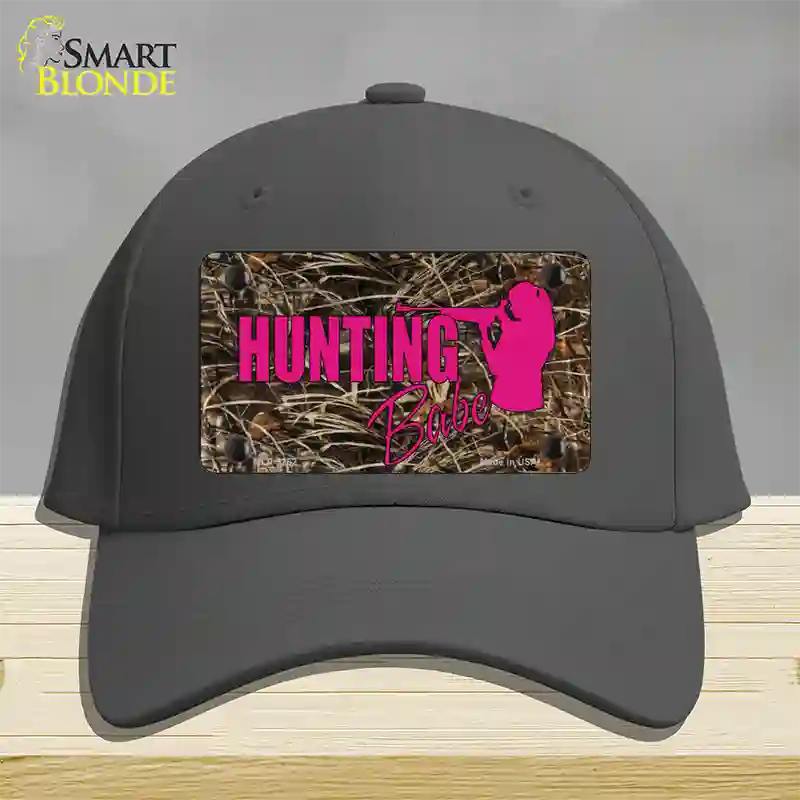 Hunting Babe Novelty License Plate Hat Cotton / Charcoal