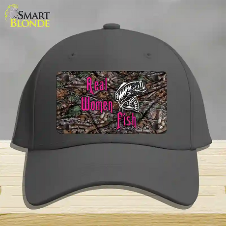 Real Women Fish Novelty License Plate Hat Cotton / Charcoal