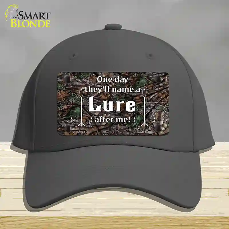 Name A Lure After Me Novelty License Plate Hat Cotton / Charcoal