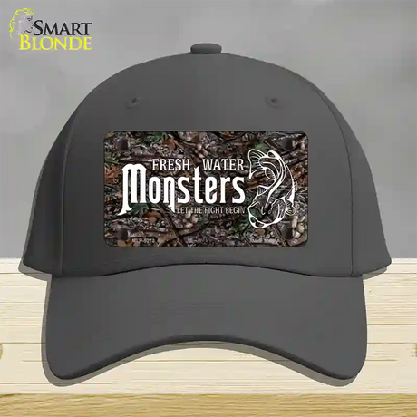 Fresh Water Monsters Novelty License Plate Hat Cotton / Charcoal