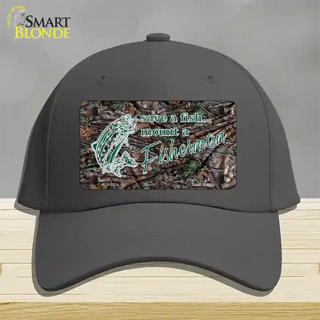 Save A Fish Novelty License Plate Hat Cotton / Charcoal