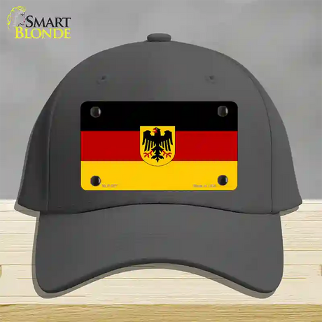 Germany State Flag Novelty License Plate Hat Cotton / Charcoal