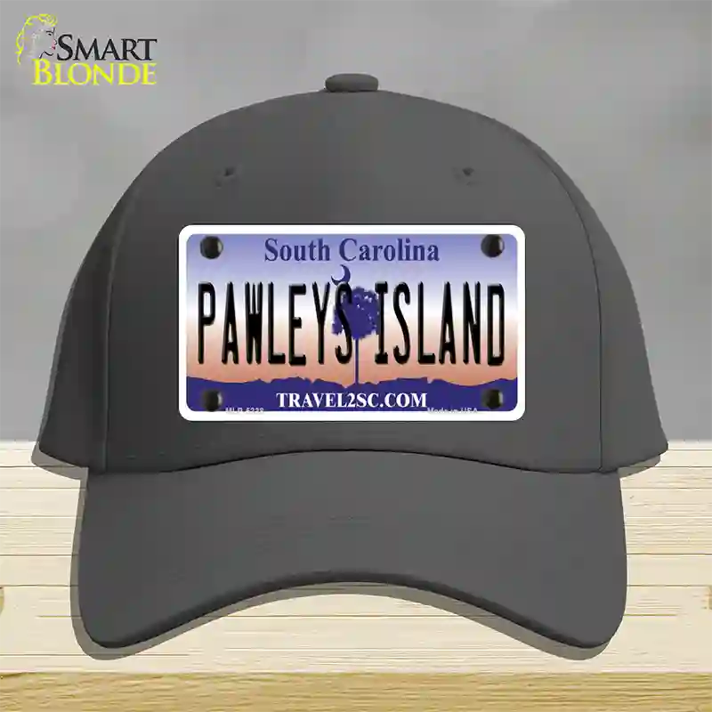 Pawleys Island South Carolina Novelty License Plate Hat Cotton / Charcoal