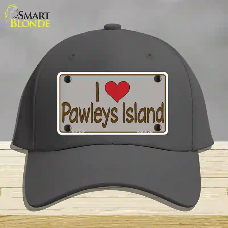 Love Pawleys Island Novelty License Plate Hat Cotton / Charcoal