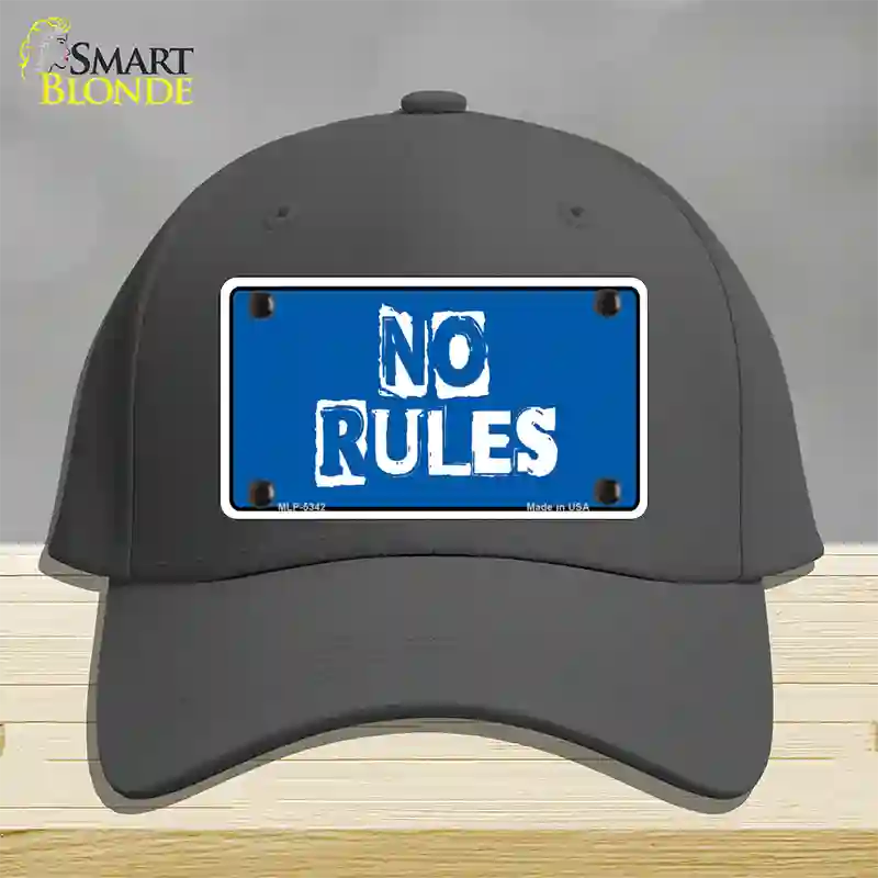 No Rules Novelty License Plate Hat Cotton / Charcoal