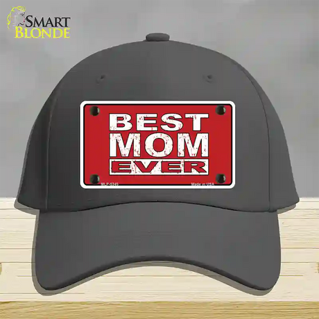 Best Mom Ever Red Novelty License Plate Hat Cotton / Charcoal