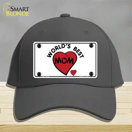 Worlds Best Mom Novelty License Plate Hat Cotton / Charcoal