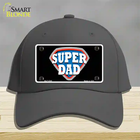 Super Dad Novelty License Plate Hat Cotton / Charcoal