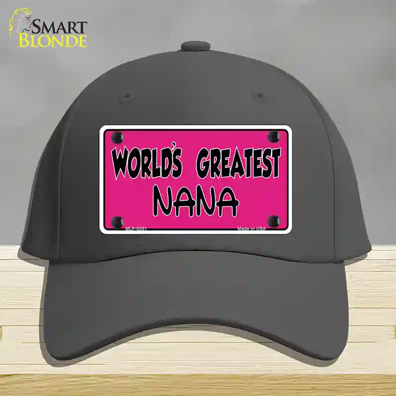 Worlds Greatest Nana Novelty License Plate Hat Cotton / Charcoal