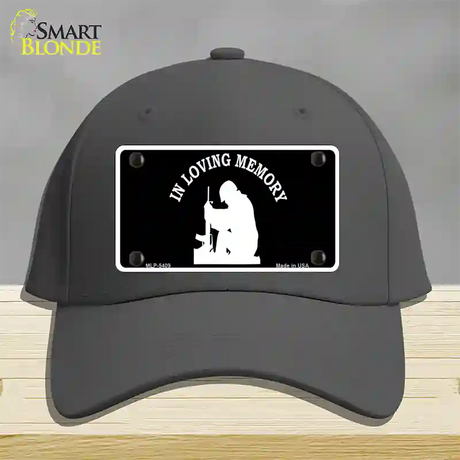 In Loving Memory Sitting Novelty License Plate Hat Cotton / Charcoal