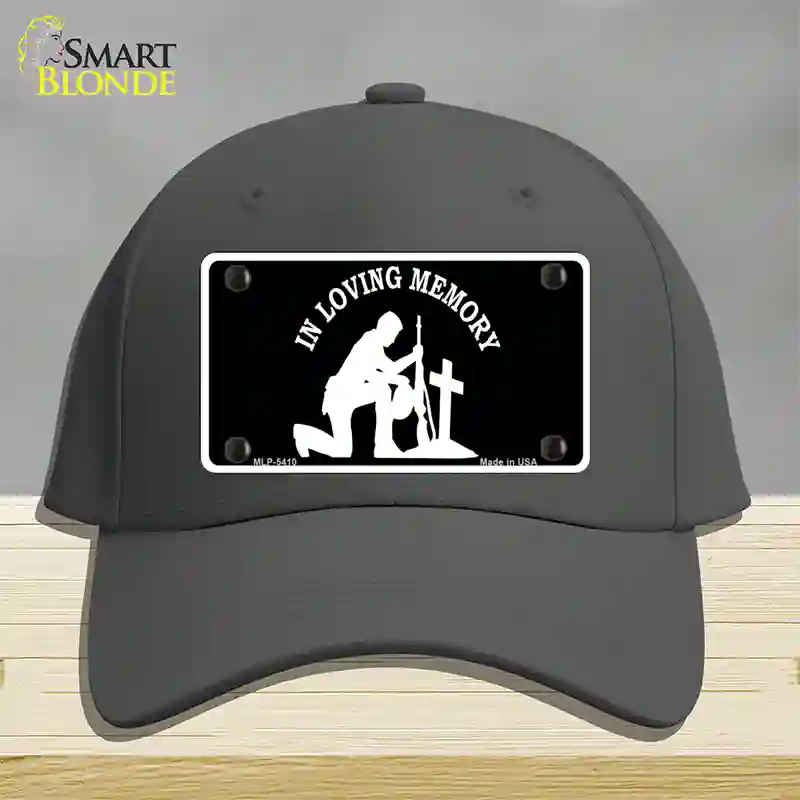 In Loving Memory Cross Novelty License Plate Hat Cotton / Charcoal