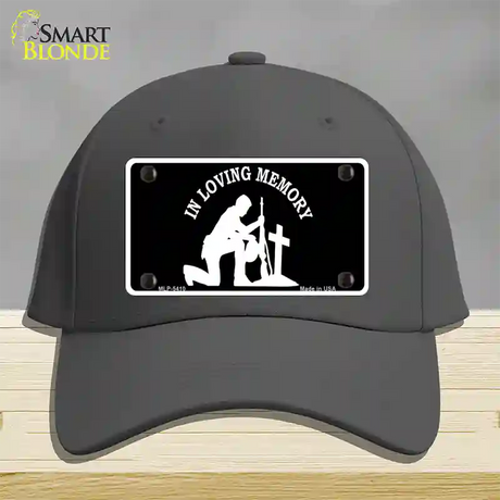 In Loving Memory Cross Novelty License Plate Hat Cotton / Charcoal