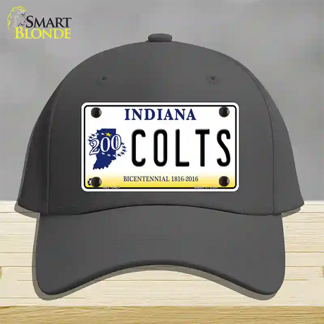 Colts Indiana Bicentennial Novelty License Plate Hat Cotton / Charcoal