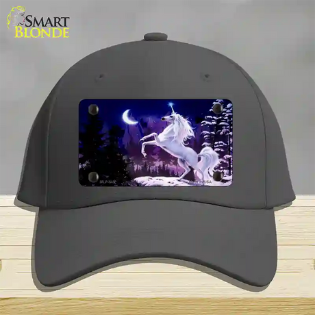 Unicorn Novelty License Plate Hat Cotton / Charcoal