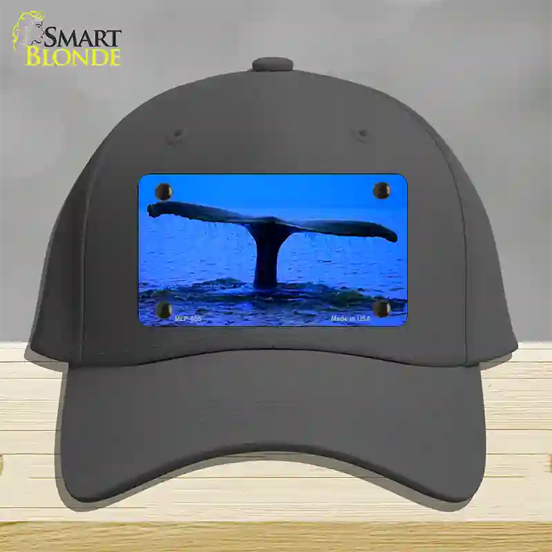 Whale Tail Novelty License Plate Hat Cotton / Charcoal