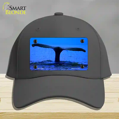 Whale Tail Novelty License Plate Hat Cotton / Charcoal