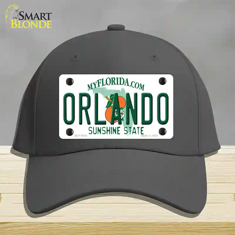 Orlando Florida Novelty License Plate Hat Cotton / Charcoal