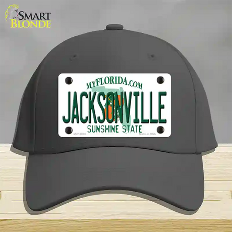 Jacksonville Florida Novelty License Plate Hat Cotton / Charcoal