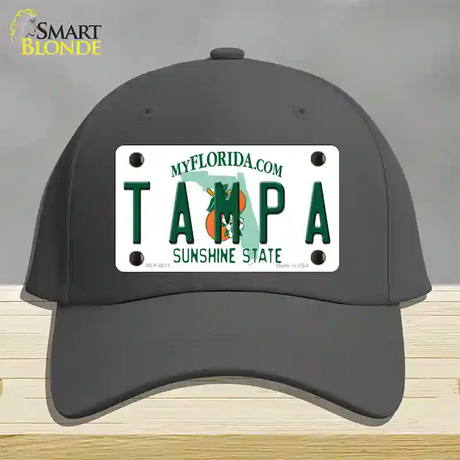 Tampa Florida Novelty License Plate Hat Cotton / Charcoal