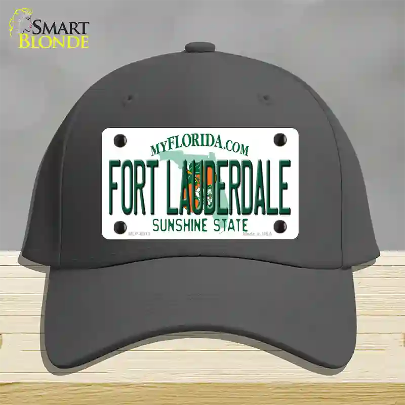 Fort Lauderdale Florida Novelty License Plate Hat Cotton / Charcoal