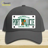 Port St Lucie Florida Novelty License Plate Hat Cotton / Charcoal